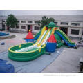 PVC Inflatable big turtle water slide for Water Park games